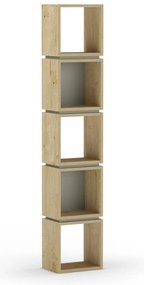 Zielony regał w dekorze dębu 32x167 cm Lofty – Marckeric