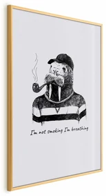 Plakat Smoking 29,7x42 cm z ramą złotą bez marginesu ARTGEIST B