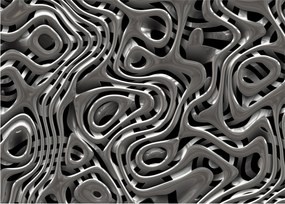Obraz na szkle - Metaliczna abstrakcja (70x50 cm)