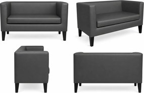 Sofa Monaco : Kolor nogi - Venge, Kolor tkaniny - EKO-SKÓRA - 23D, Typ tkaniny - Eko-skóra , Wysokość nogi - 15 cm