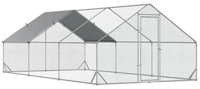 PawHut PewHut XXL kurnik zewnętrzny z kloszem stalowym 3 x 6 x 2 m