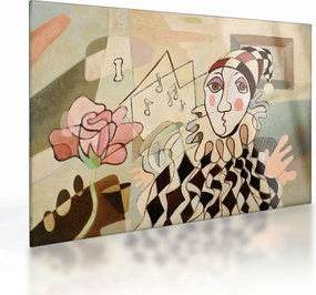 Obraz na szkle - Kubizm - harlequin and rose (70x50 cm)