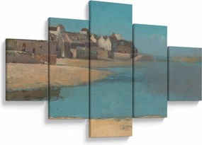 Obraz - Odilon Redon, Village by the Sea in Brittany, reprodukcje (125x70 cm)