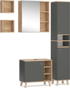 Zestaw mebli łazienkowych antracyt 62x32x54 senyo