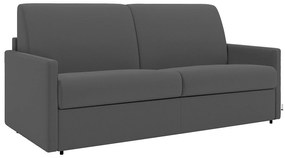 Kanapa 4-osobowa z ekspresowym mechanizmem rozkładania z tkaniny CALIFE - Kolor: szary - Wymiary miejsca do spania: 160 cm - Materac 14 cm