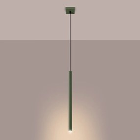 Lampa wisząca PASTELO 1 zielona oliwka SOLLUX  LIGHTING