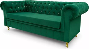 Nowoczesna kanapa pikowana Chesterfield Asti z funkcją spania