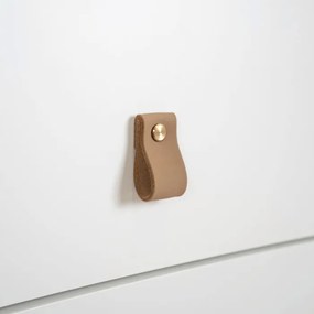 Komoda do Salonu NAOMI 120 cm Biała z Szufladami i Półką Skandynawska