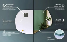 Nieregularne lustro stylowy dodatek