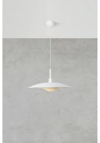 Biała lampa wisząca z metalowym kloszem ø 57 cm Piny – Markslöjd