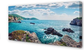 Obraz canvas na ścianę Greckie Góry nad Lazurowym Morzem
