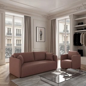 Różowa rozkładana sofa 220 cm Chaum – Rodier