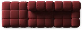 Czerwona aksamitna sofa 282 cm Bellis – Micadoni Home