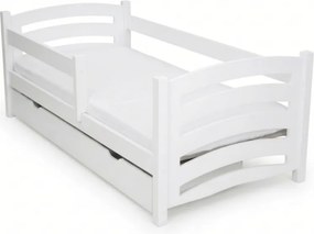 Łóżko dziecięce MELA 80 x 160 cm, białe Stelaż: Bez stelaża, Materac: Materac EASYSOFT 8 cm