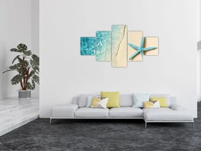 Obraz - Rozgwiazda na plaży (125x70 cm)