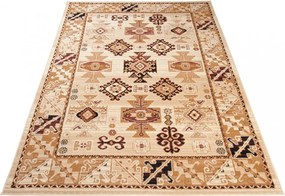 Kremowy Prostokątny Dywan W Stylu Retro K2-S76