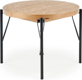 Stół INFERNO 100(300)x100 dąb/czarny rozkładany