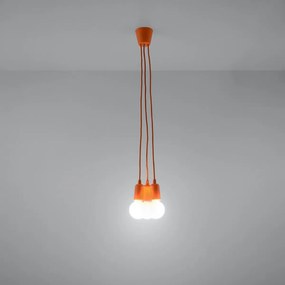 Lampa wisząca DIEGO 3 pomarańczowa SOLLUX  LIGHTING