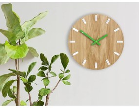 Zegar na ścianę nowoczesny drewniany z cichym mechanizmem okrągły solidny