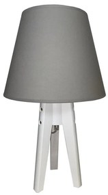 Lampa stołowa CONE 1xE27/60W/230V biały/szary