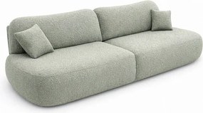 Sofa AVERIO Rozkładana Dwuosobowa Szara Boucle Nowoczesna