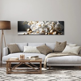 Obraz - Orchidea i złote kule (170x50 cm)