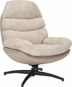 Fotel do salonu GISELLE beżowy obrotowy