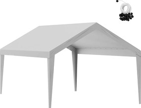 Zamienna Plandeka SucceBuy do Wiaty Samochodowej, 366 x 610 cm, Szara, Wytrzymała Plandeka do Garażu, Wodoodporna i Chroniąca przed Promieniowaniem UV