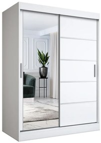 Biała Szafa Przesuwna Z Lustrem 150 Cm B7-M04