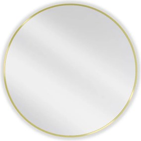 Mexen Loft lustro łazienkowe okragłe 80 cm, rama złota szczotkowana - 9850-080-080-000-50