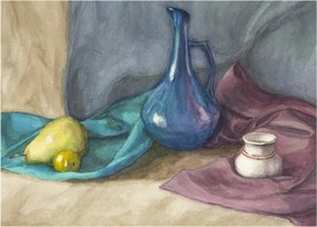 Obraz - Malowana martwa natura (70x50 cm)