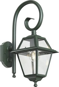 Klasyczny kinkiet zewnętrzny ciemnozielony IP44 - Berta