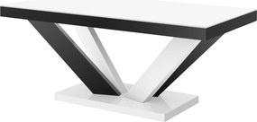 Nierozkładana ława na designerskiej podstawie Viva 2 Mini w wysokim połysku