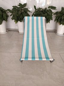Składane leżak plażowy SAND, turkusowe paski