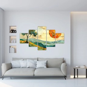 Obraz - Ilustracja krajobrazu (125x70 cm)