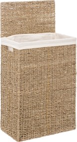 Kosz na pranie z trawy morskiej, 45 L, 38 x 22 x 55 cm