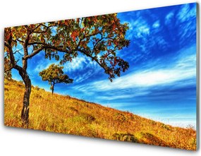 Szkło Ozdobne do Kuchni Samotne Drzewo na Horyzoncie