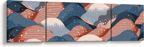 Obraz - Japońskie fale (170x50 cm)
