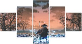 Obraz - Ilustracja przedstawiająca wojownika (125x70 cm)
