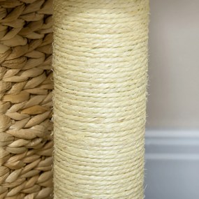 PawHut Drapak dla Kota z Jaskinią, Platformą do Leżenia, Kulą do Zabawy, 45x40x74cm, Beżowy