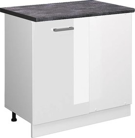 Szafka narożna biały wysoki połysk 86x60x81.6 r-line