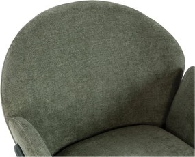 Zielone tapicerowane fotele jadalniane zestaw 2 szt. Aslin – MOME