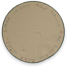 Beżowy bawełniany okrągły dywan pod choinkę ze świątecznym motywem ø 130 cm Hammershøi Christmas – Kähler Design