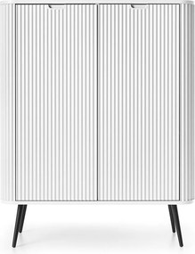 Komoda biała, nogi: czarne, 103 x 129 x 39 cm