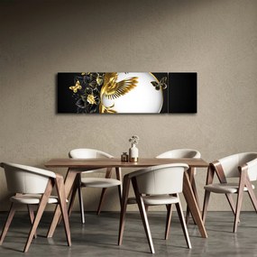 Obraz - Piłka ze złotymi motywami (170x50 cm)