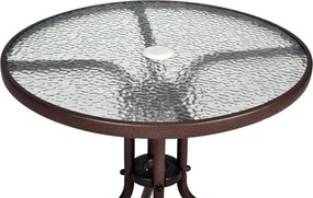 Zestaw ogrodowy, polirattan, 2 krzesła + stół szklany