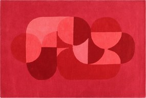 Dywan 100% wełna tuftowany ręcznie - Wiśniowo-czerwony - 160 x 230 cm - 2200g/m² - BLIVORA