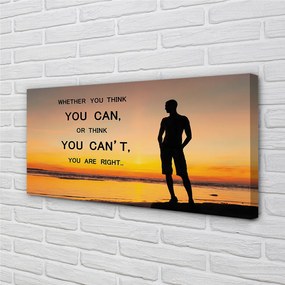 Zdjęcie na płótnie Napis na tle Morza