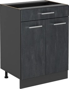 Szafka dolna do kuchni czarny beton 60x46x81.6 r-line