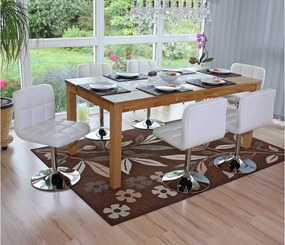 Krzesło do jadalni Cadiz (zestaw 6 sztuk),  biały